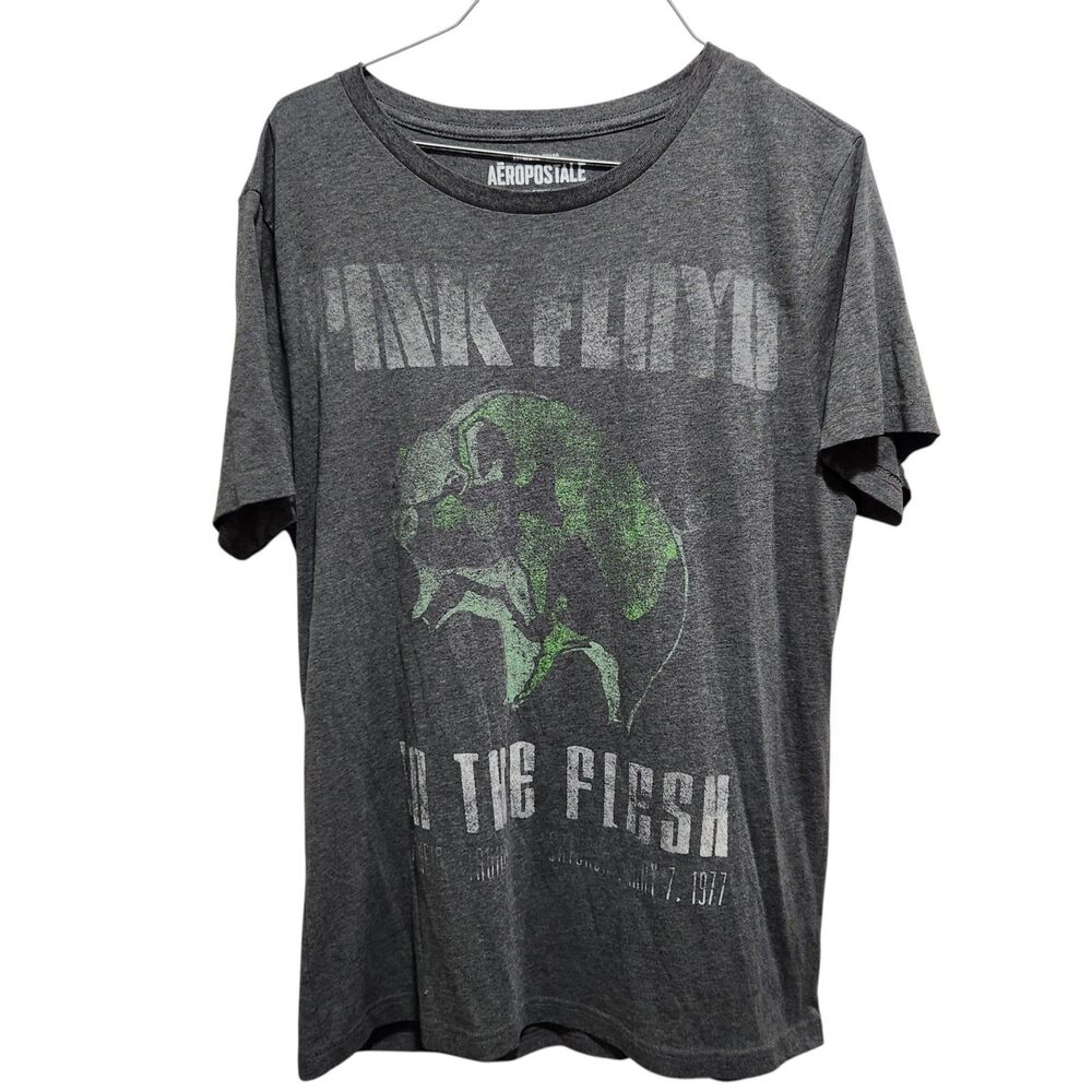 Aeropostale Pink Floyd Graphic Tee Gray Mens Large Band Shirt Rock Y2K